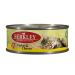 Berkley консервы для кошек с индейкой и сыром, Adult Turkey&Cheese